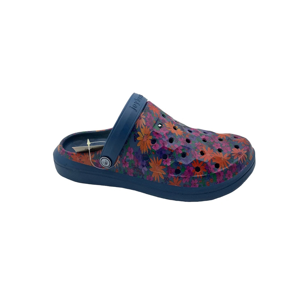 Joybees Varsity Clog Prints Navy Painterly/Floral - Medium